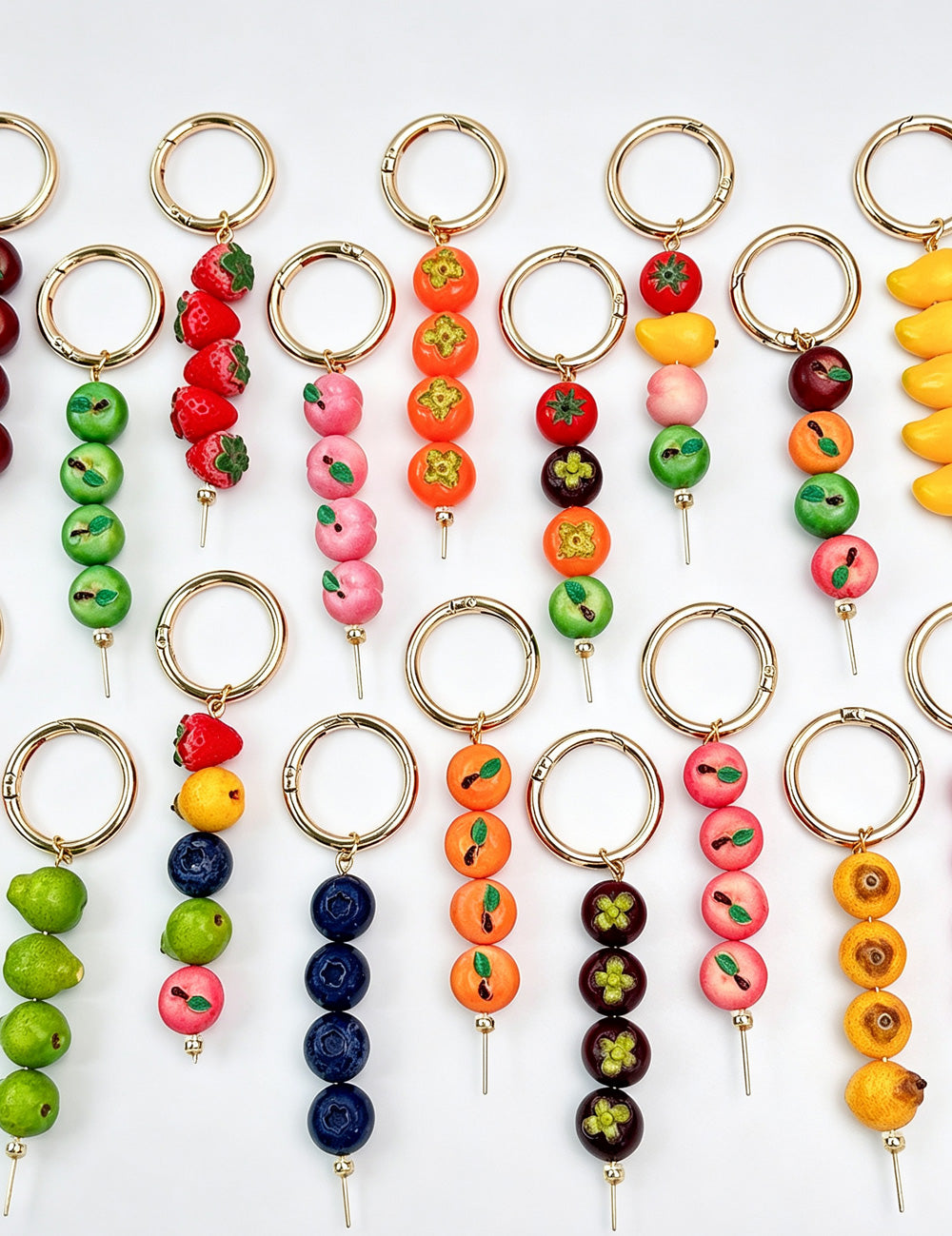 3D Strawberry Keychain Bag Charm - DippedShop Wholesale - #7571