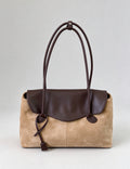 Minimalist Color Contrast Large Capacity Shoulder Bag 6W10BBG2412