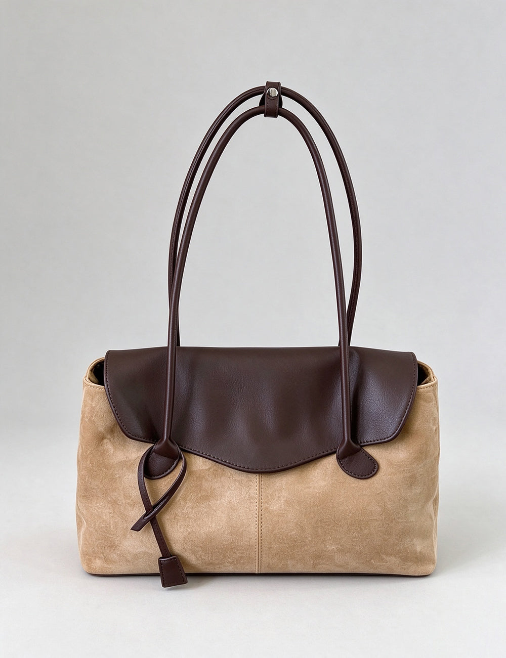 Minimalist Color Contrast Large Capacity Shoulder Bag 6W10BBG2412