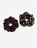 Vintage Polka Dots Print Ruffled Scrunchies 6W6HSR322