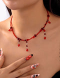 Gothic Beaded Tassel Necklace - DippedShop Wholesale - #7379