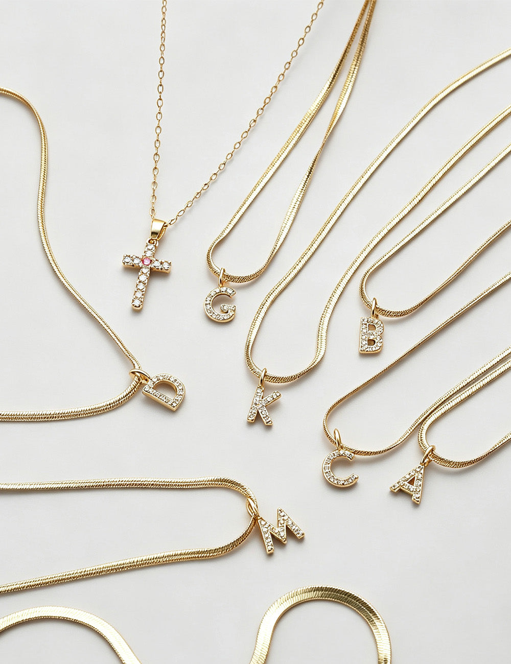 Cross Pendant Snake Necklace - DippedShop Wholesale - #8307