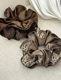 Retro Leopard Print Ruffled Hair Scrunchies 6W6HSR354
