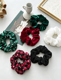 Simple Christmas Plaid Velvet Hair Scrunchie 6W6HSR438