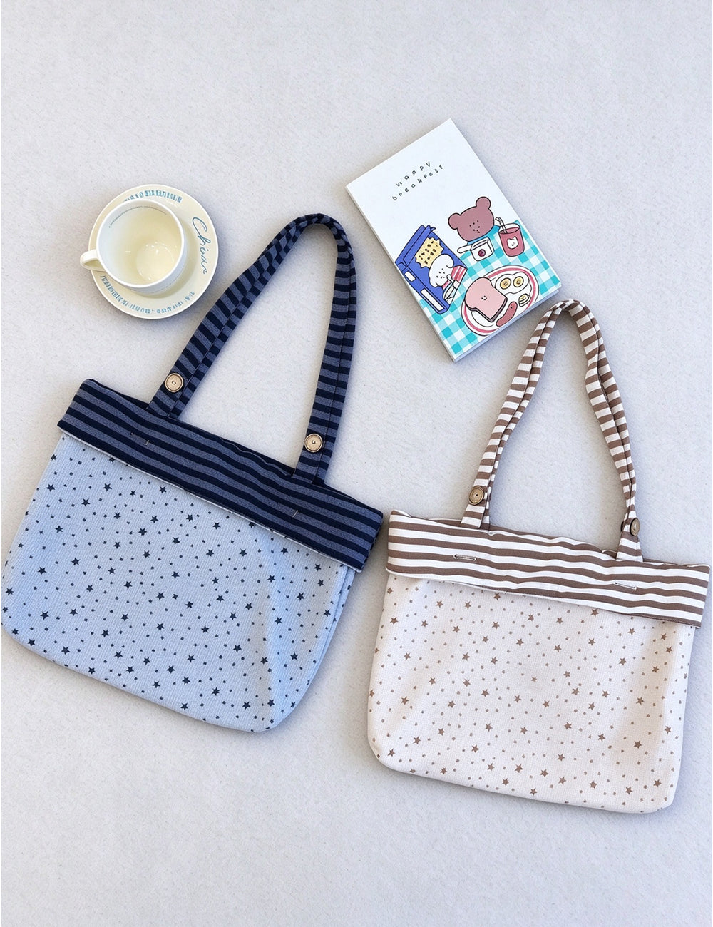 Striped Star Slouchy Tote - DippedShop Wholesale - #6659