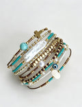 Retro Natural Stones Pearl Adjustable Bracelets 6W6JBR477