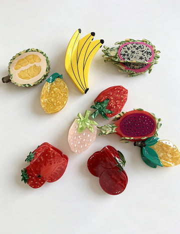 Cute Fruit Pattern Acetate Hair Claws 6W6HCP1216