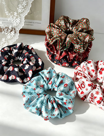 Cute Christmas Snowflake Print Elastic Hair Scrunchie 6W6HSR443