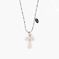 Gemstone Cross Pendant Necklace - DippedShop Wholesale - #3571