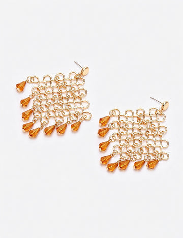 Boho Resin Bead Tassel Earrings - DippedShop Wholesale - #0675