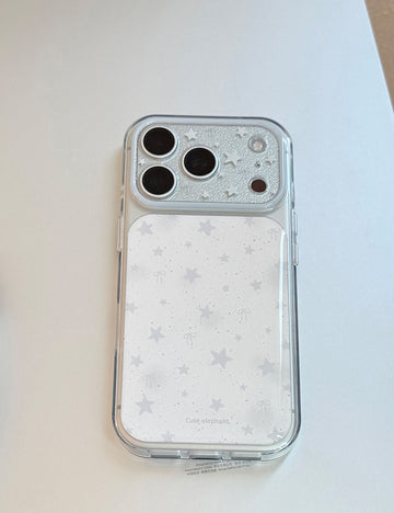 Star Pattern Transparent iPhone Case - DippedShop Wholesale - #6339