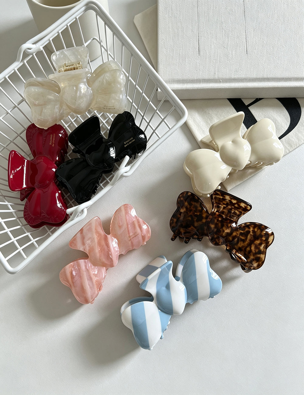 Elegant Bow Knot Tortoise Shell Large Hair Claw 6W6HCP1653