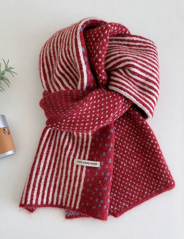 Patchwork Knit Scarf - DippedShop Wholesale - #9283
