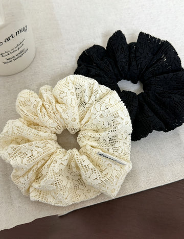 Simple Solid Color Hollow Out Elastic Scrunchies 6W6HSR384