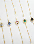 Fashion Gold Plated Cubic Zirconia Chain Bracelet 6W6JBR517