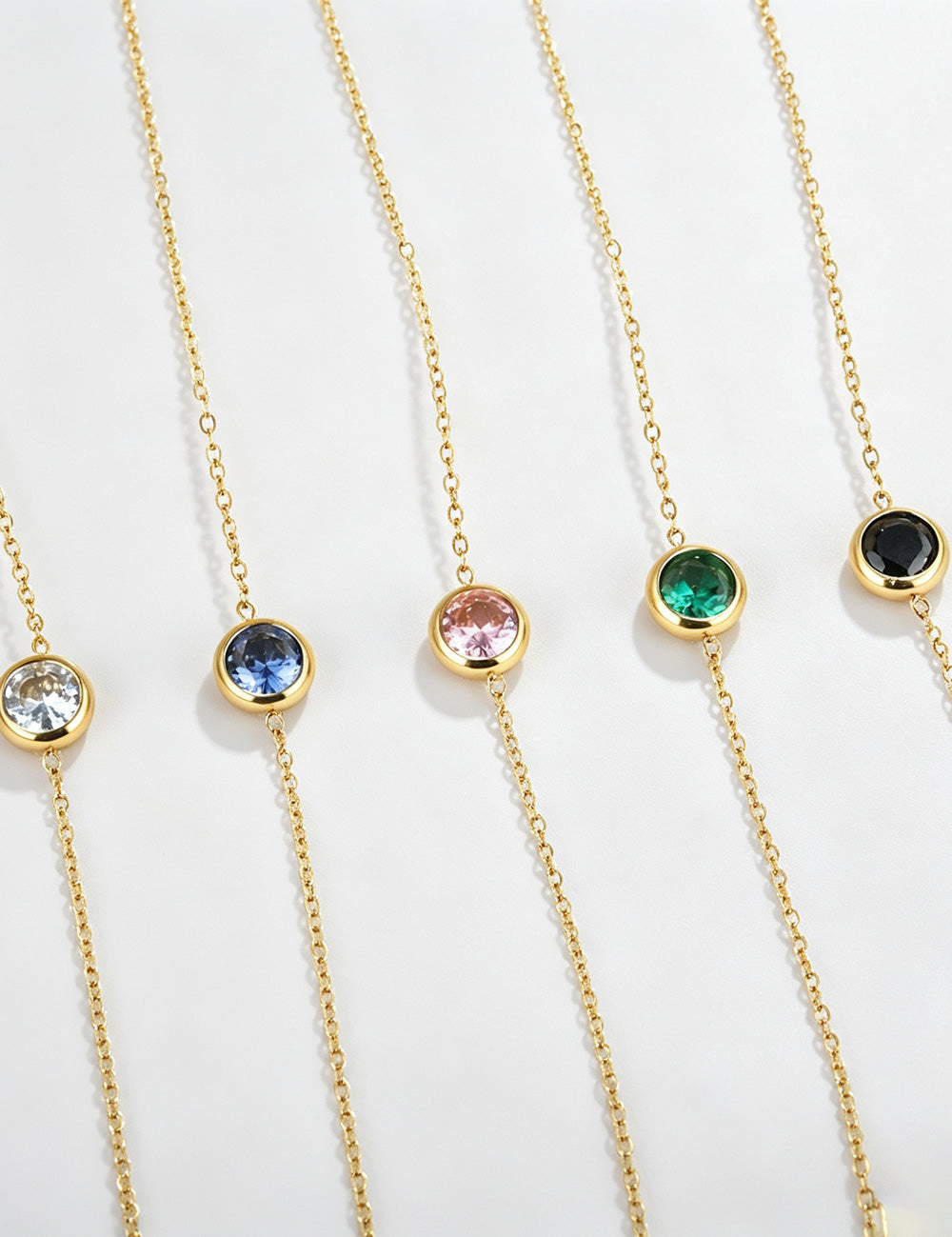 Fashion Gold Plated Cubic Zirconia Chain Bracelet 6W6JBR517