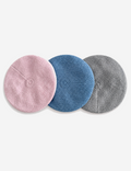 Minimalist Letter Embroidery Breath Knit Beret Hat 6W6HAT637
