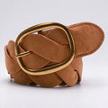 Vintage Twist Weave Suede Wide Waist Belt 6W6JBT217