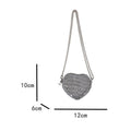 Sparkly Rhonestone Heart Shape Purse Crossboay Bag 6W10BBG1735