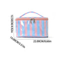 Color Block Striped Makeup Bag - DippedShop Wholesale - #6659