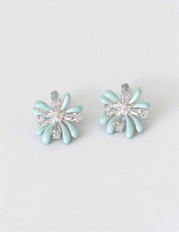 Floral Stud Earrings - DippedShop Wholesale - #6067