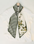 Stylish Checkerboard Pattern Silk Scarf 6W6NSI259