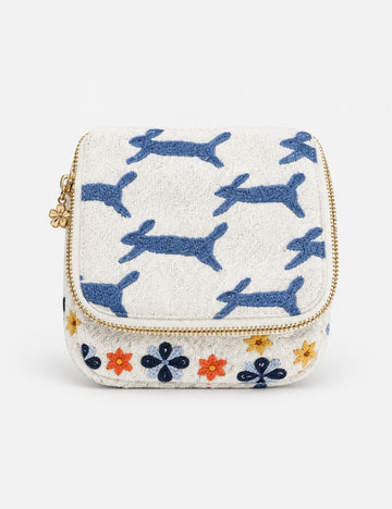 Vintage Floral Tree Embroidery Mini Jewelry Case 6W13HSJ117