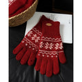 Vintage Snowflake Jacquard Full Finger Gloves 6W6GLO86