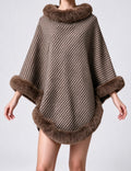 Faux Fur Shawl Poncho - DippedShop Wholesale - #4739