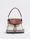 Trendy Striped Color Block Commuter Backpack 6W10BBG2417