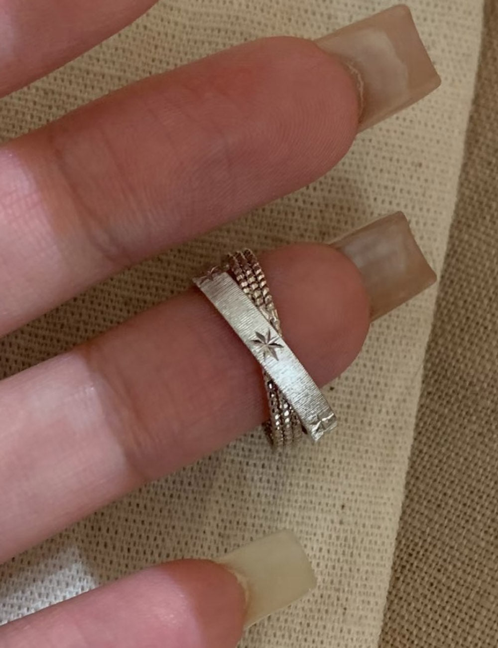 Eight Point Star Cross Ring - DippedShop Wholesale - #9011