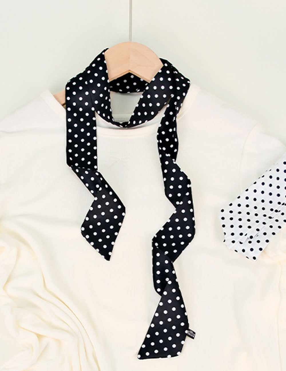 Stylish Color Block Polka Dots Silk Scarf 6W6NSI227