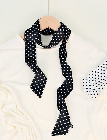 Stylish Color Block Polka Dots Silk Scarf 6W6NSI227