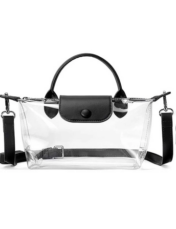 Jelly PVC Shoulder Crossbody Double Handles Bag FPC6BBG434