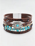Vintage Multi Layer Snack Print PU Bracelets 6W6JBR497
