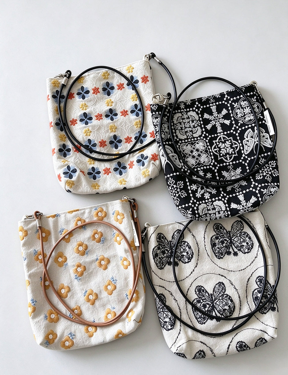 Vintage Butterfly Flower Embroidery Crossbody - DippedShop Wholesale - #3715