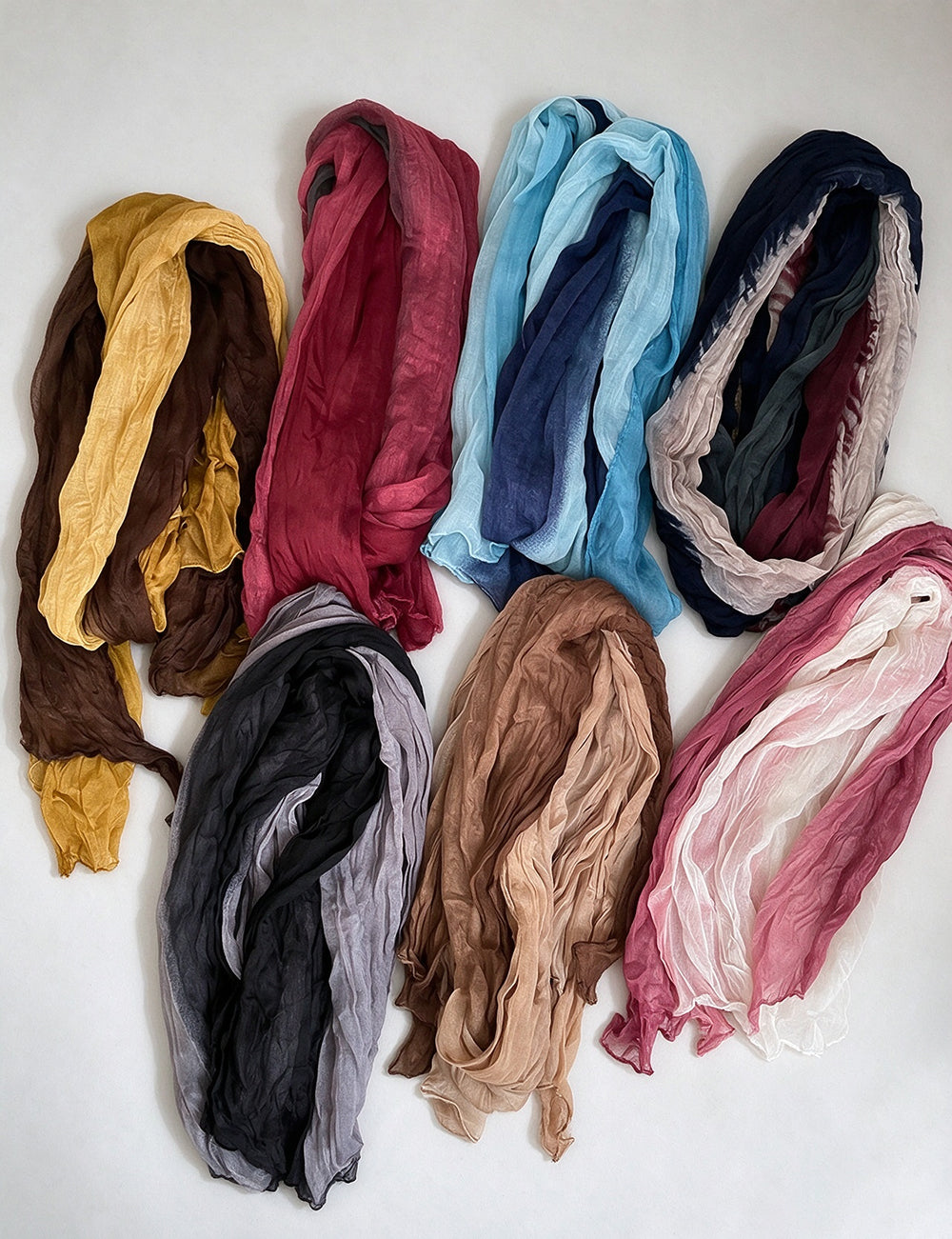 Simple Color Block Soft Versatile Long Scarf 6W6NSC227