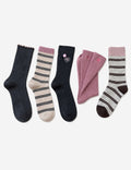 Cute Striped Mini Pompom Soft Crew Socks 6W8FSO670