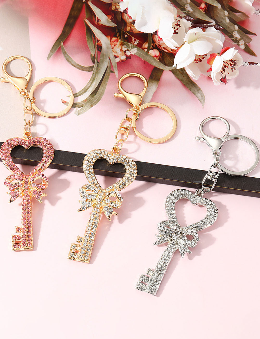 Bowknot Rhinestone Bag Charm - DippedShop Wholesale - #8595