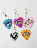 Stylish Handmade Beaded Heart Pendant Keychain 6W10BBC818