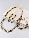 Vintage Gold Plated Rhinestone Geometry Necklace 6W6JNC943