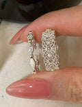 Cubic Zirconia Lace Open Ring - DippedShop Wholesale - #2243