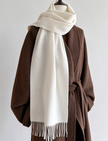 Solid Color Fringe Scarf - DippedShop Wholesale - #7667
