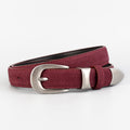 Minimalist Solid Color Suede Wide Belt 6W6JBT214