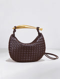 Fashion Solid Color Woven Crescent Handbag 6W10BBG2423