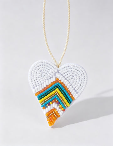 Colorful Beads Heart Pendant Keychain Bag Charm 6W10BBC779