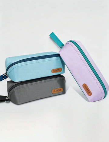 Simple Solid Color Large Capacity Pencil Case 6S10BOB1064