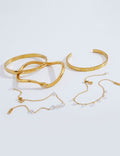 Minimalist Gold Plated Cubic Zirconia Bangle Bracelet 6W6JBR598