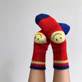 Cute Color Block Smiling Face Pattern Socks 6W8FSO1002