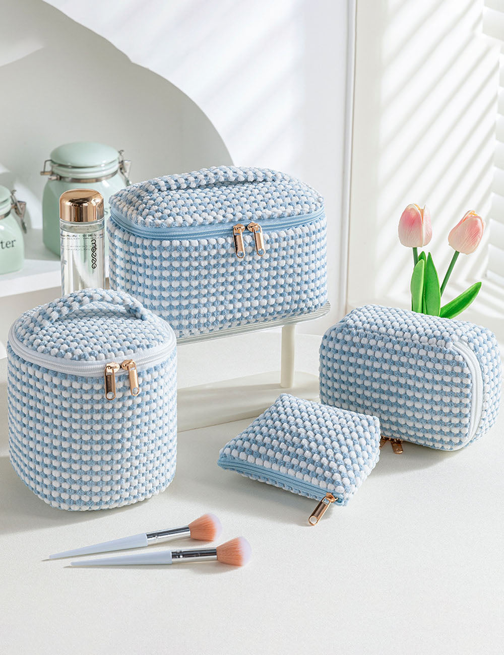 Velvet Travel Makeup Bag - DippedShop Wholesale - #7507